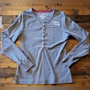 Polaris Racing Long Sleeve Henley Shirt Sz M